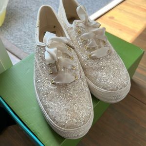 Kate spade keds glitter shoes